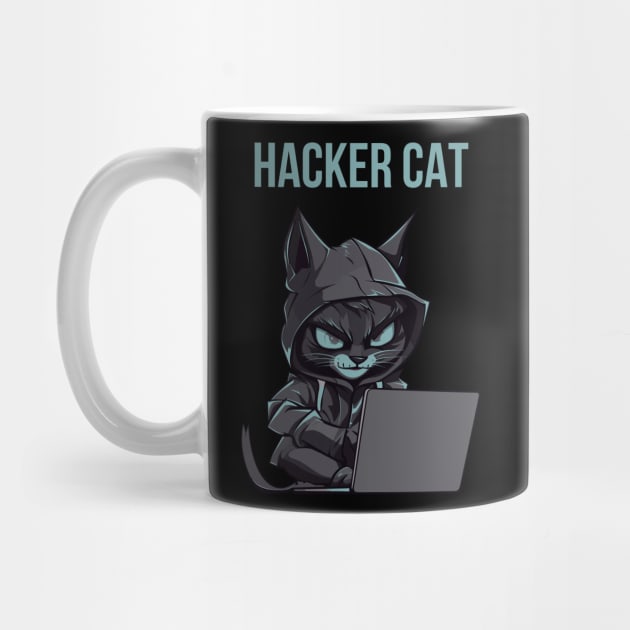 Hacker Cat by Heawonshop